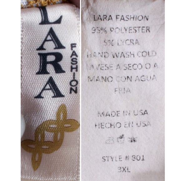 Lara Fashions Shorts 2x 3x Vintage Lara Metallic Gold Stretch Booty